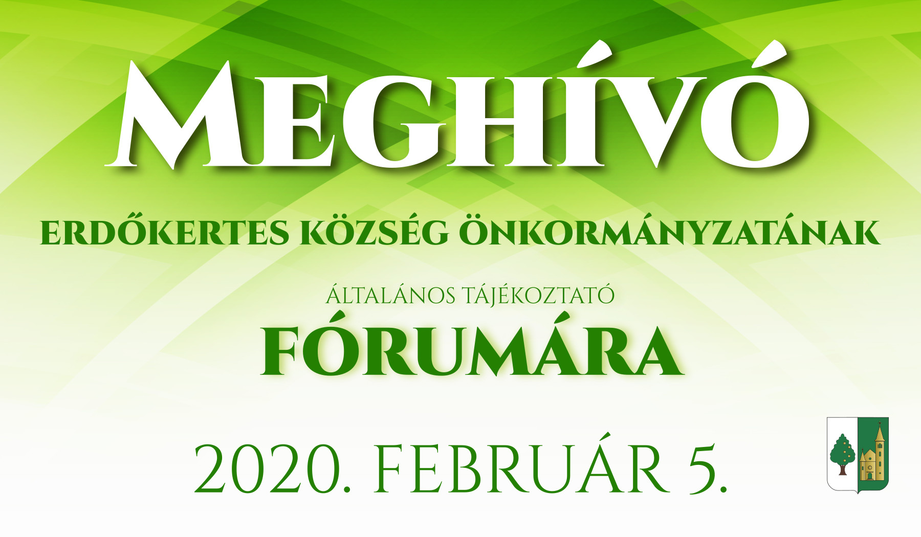 Települési Fórum - Meghívó 2020. február 5.
