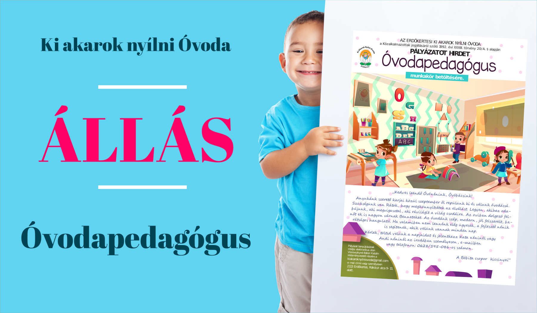 Álláspályázat - Óvodapedagógus munkakör 